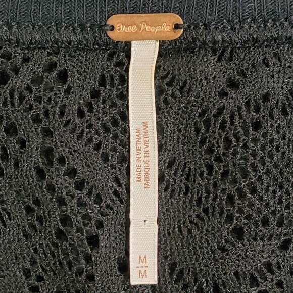 Free People Womens Coffee In The Morning Fairy Grunge Tunic Size M Black Witchy - Picture 4 of 11